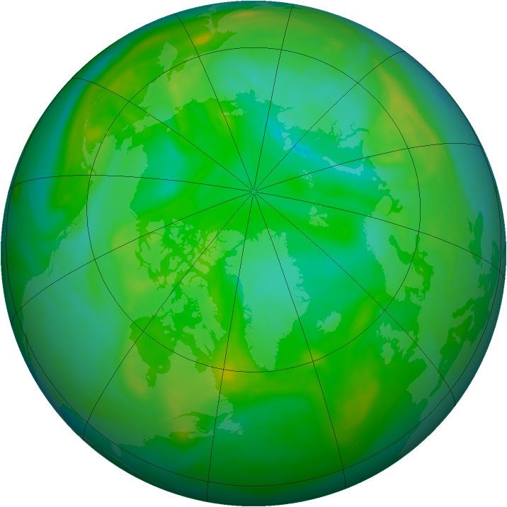 Arctic ozone map for 24 July 2006